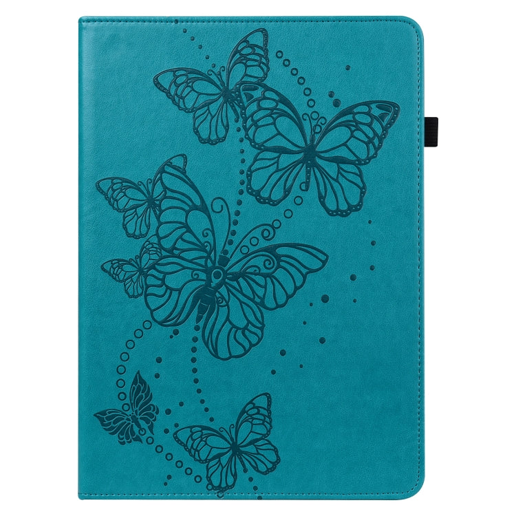 For Lenovo Pad Plus 2023 11.5 inch / Tab P11 Gen 2 Embossed Butterfly Pattern Leather Tablet Case(Blue) - Lenovo by PMC TechLife | Online Shopping South Africa | PMC TechLife | Buy Now Pay Later Mobicred