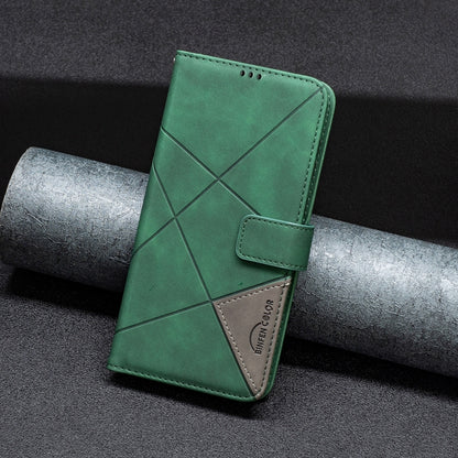 For Xiaomi Redmi Note 13 4G Global Magnetic Buckle Rhombus Texture Leather Phone Case(Green) - Note 13 Cases by PMC Jewellery | Online Shopping South Africa | PMC Jewellery | Buy Now Pay Later Mobicred