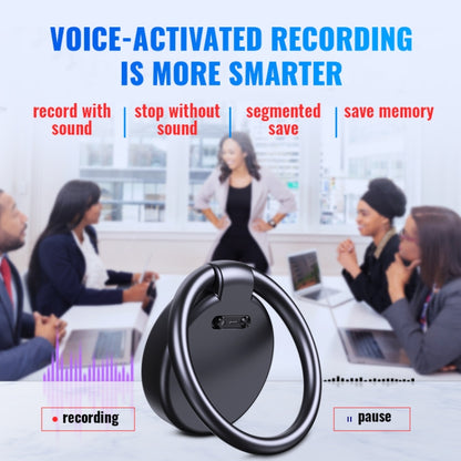 JNN S30 Round HD Noise Canceling Recorder, Capacity:4GB(Black) - Recording Pen by JNN | Online Shopping South Africa | PMC Jewellery | Buy Now Pay Later Mobicred