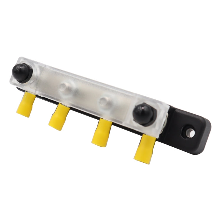 CP-3119 150A 12-48V RV Yacht Single-row 2-way Busbar with 4pcs Terminals(Black) - Booster Cable & Clip by PMC Jewellery | Online Shopping South Africa | PMC Jewellery | Buy Now Pay Later Mobicred