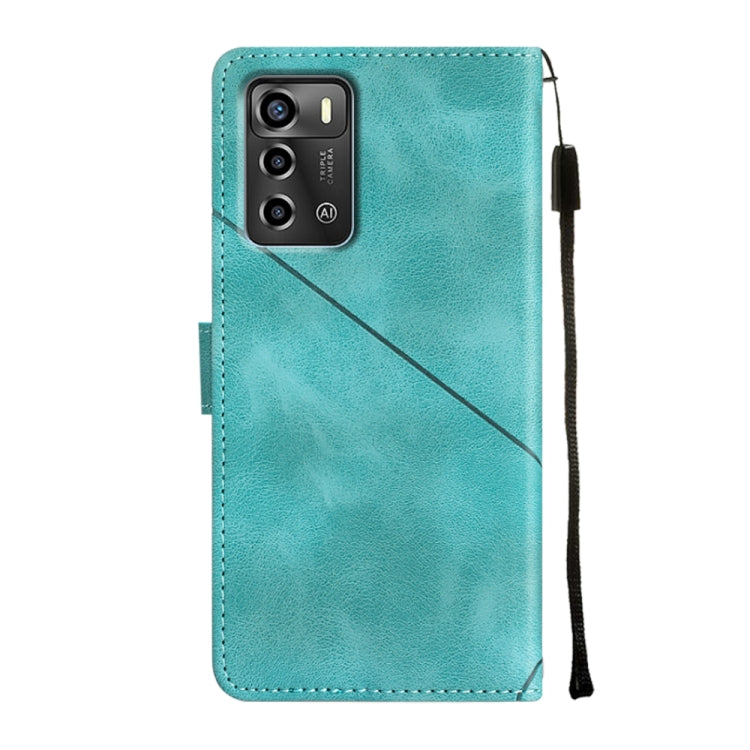 For ZTE Blade A72 Skin-feel Embossed Leather Phone Case(Green) - ZTE Cases by PMC Jewellery | Online Shopping South Africa | PMC Jewellery