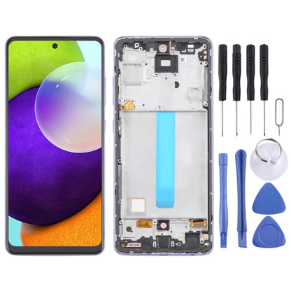 For Samsung Galaxy A52 4G SM-A525 6.43 inch OLED LCD Screen Digitizer Full Assembly with Frame (Purple) - LCD Screen by PMC Jewellery | Online Shopping South Africa | PMC Jewellery | Buy Now Pay Later Mobicred