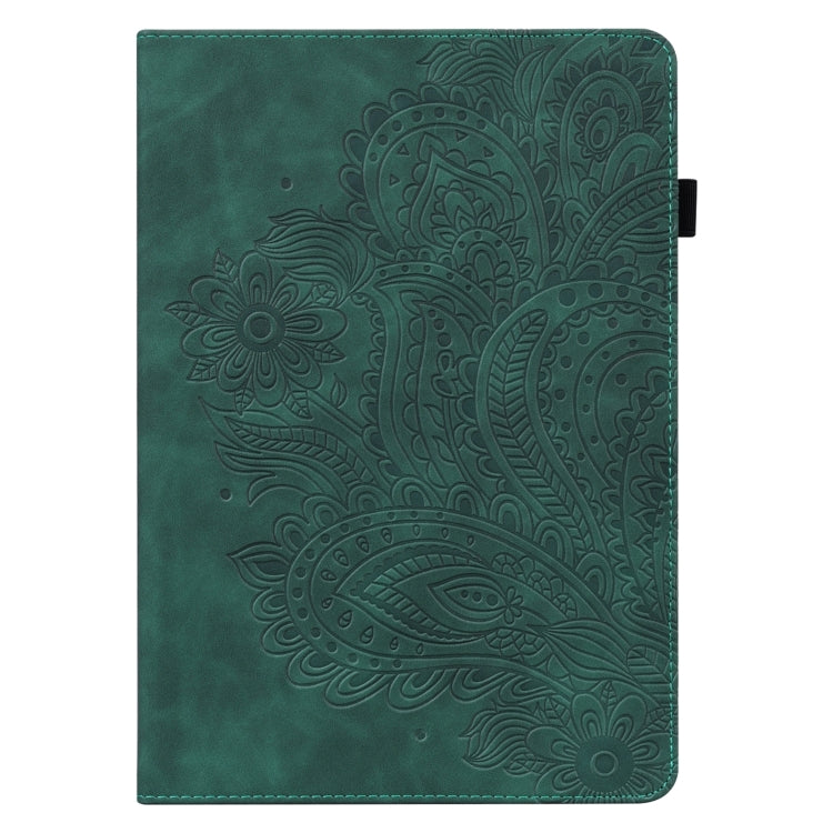 For Lenovo Tab P11 Gen 2 Peacock Embossed Pattern Leather Tablet Case(Green) - Lenovo by PMC TechLife | Online Shopping South Africa | PMC TechLife | Buy Now Pay Later Mobicred