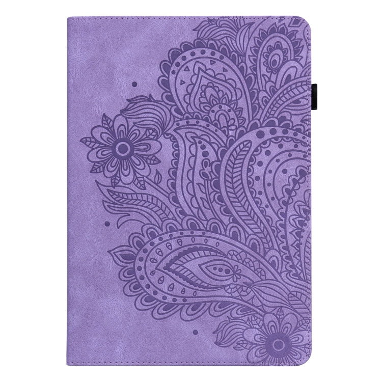 For Lenovo Tab P11 Pro Gen 2 Peacock Embossed Pattern Leather Tablet Case(Purple) - Lenovo by PMC TechLife | Online Shopping South Africa | PMC TechLife | Buy Now Pay Later Mobicred