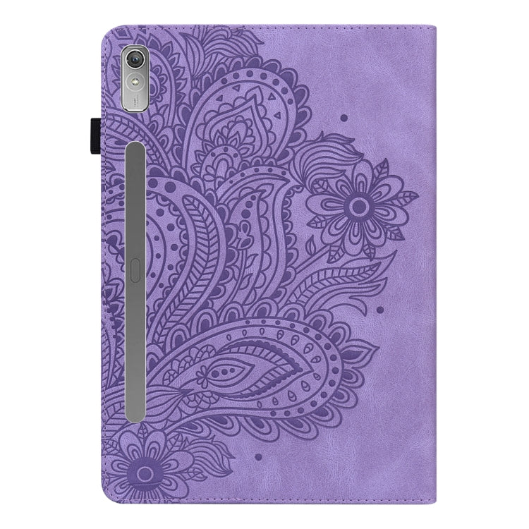 For Lenovo Tab P11 Pro Gen 2 Peacock Embossed Pattern Leather Tablet Case(Purple) - Lenovo by PMC TechLife | Online Shopping South Africa | PMC TechLife | Buy Now Pay Later Mobicred