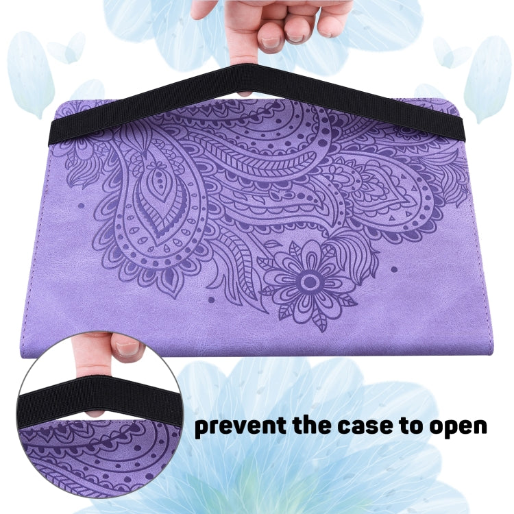 For Lenovo Tab P11 Pro Gen 2 Peacock Embossed Pattern Leather Tablet Case(Purple) - Lenovo by PMC TechLife | Online Shopping South Africa | PMC TechLife | Buy Now Pay Later Mobicred
