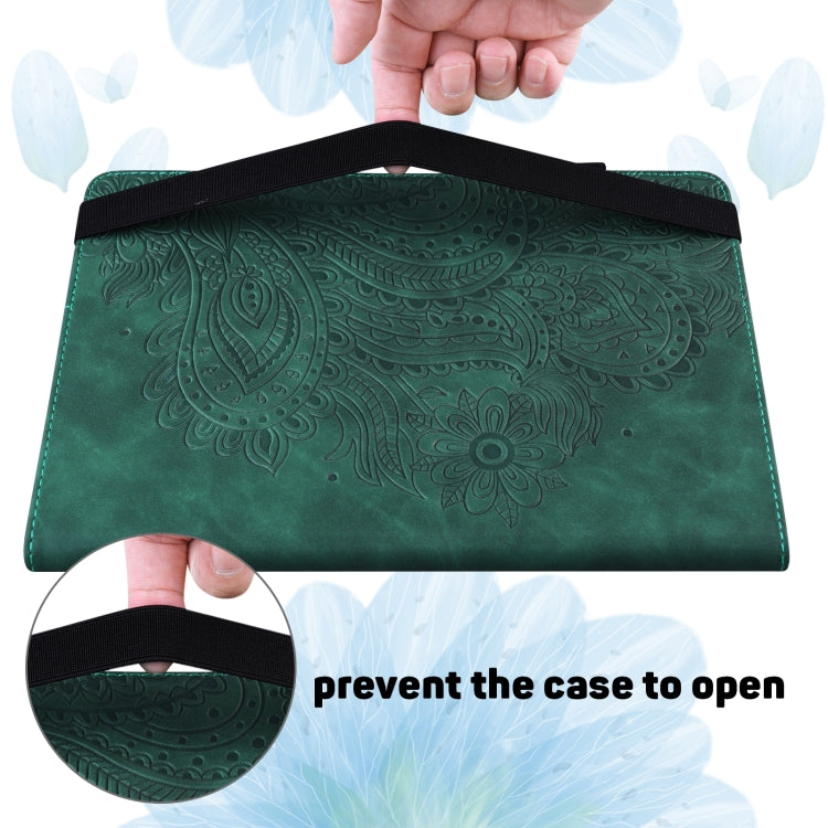 For Huawei MatePad SE 10.4 2022 Peacock Embossed Pattern Leather Tablet Case(Green) - Huawei by PMC TechLife | Online Shopping South Africa | PMC TechLife | Buy Now Pay Later Mobicred