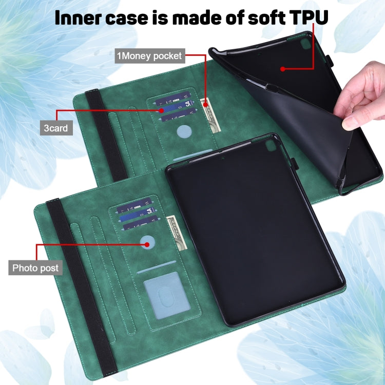 For Huawei MatePad SE 10.4 2022 Peacock Embossed Pattern Leather Tablet Case(Green) - Huawei by PMC TechLife | Online Shopping South Africa | PMC TechLife | Buy Now Pay Later Mobicred