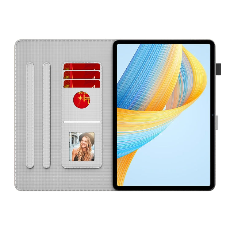 For Honor Pad V8 Pro Watercolor Pattern Flip Leather Tablet Case(Cyan Green) - Lenovo by PMC TechLife | Online Shopping South Africa | PMC TechLife | Buy Now Pay Later Mobicred