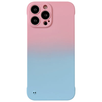 For iPhone 14 Pro Max Frameless Skin Feel Gradient Phone Case(Pink + Light Blue) - iPhone 14 Pro Max Cases by PMC Jewellery | Online Shopping South Africa | PMC Jewellery | Buy Now Pay Later Mobicred