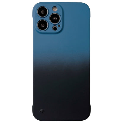 For iPhone XR Frameless Skin Feel Gradient Phone Case(Blue + Black) - More iPhone Cases by PMC Jewellery | Online Shopping South Africa | PMC Jewellery | Buy Now Pay Later Mobicred