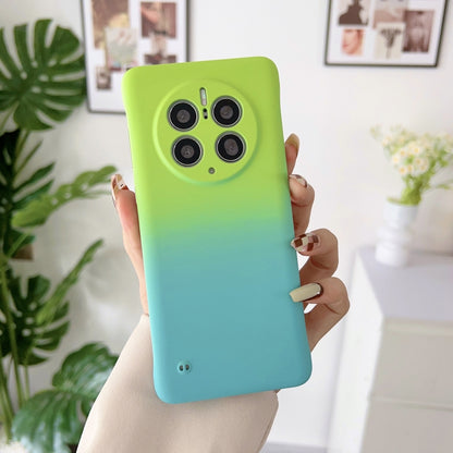 For Huawei Mate 50 Frameless Skin Feel Gradient Phone Case(Green Blue) - Huawei Cases by PMC Jewellery | Online Shopping South Africa | PMC Jewellery | Buy Now Pay Later Mobicred