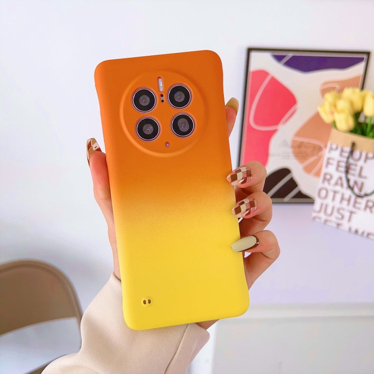 For Huawei P40 Frameless Skin Feel Gradient Phone Case(Orange Yellow) - Huawei Cases by PMC Jewellery | Online Shopping South Africa | PMC Jewellery | Buy Now Pay Later Mobicred