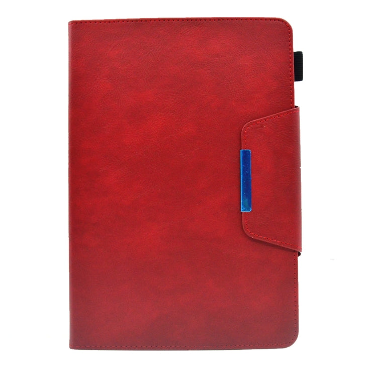 For 7 inch Suede Cross Texture Magnetic Clasp Leather Tablet Case(Red) - 7 inch by PMC TechLife | Online Shopping South Africa | PMC TechLife | Buy Now Pay Later Mobicred