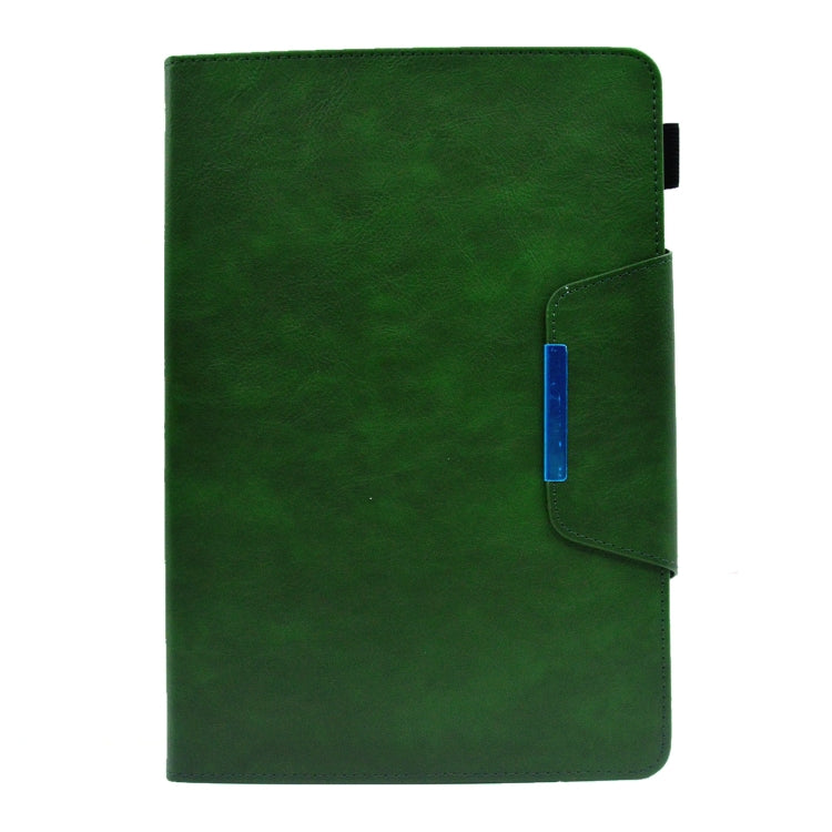 For 8 inch Suede Cross Texture Magnetic Clasp Leather Tablet Case(Green) - 8 inch by PMC TechLife | Online Shopping South Africa | PMC TechLife | Buy Now Pay Later Mobicred