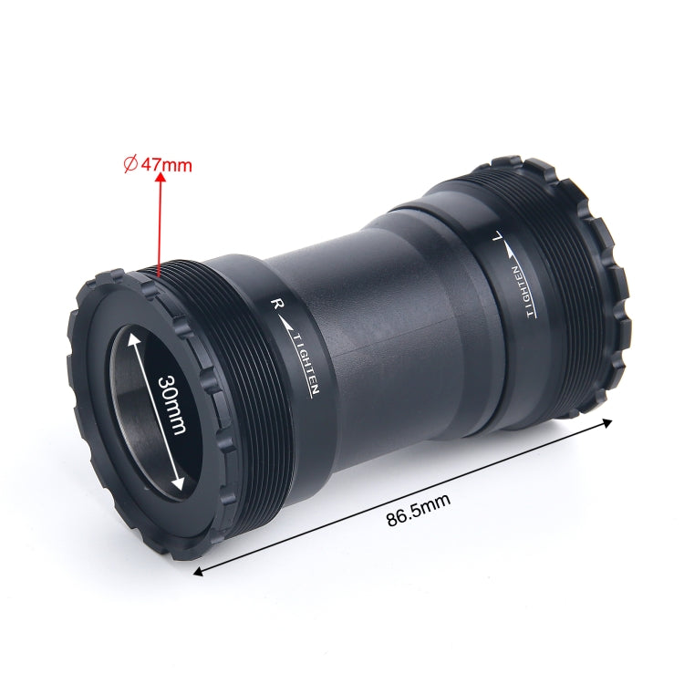 T47B30 Bottom Bracket Fits 86.5mm Width of Bicycle Frame(Black) - Bottom Brackets by PMc TechLife | Online Shopping South Africa | PMc TechLife | Buy Now Pay Later Mobicred