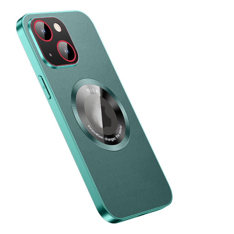 For iPhone 14 Plus R-JUST RH05 Magnetic Leather Metal Phone Case(Green) - iPhone 14 Plus Cases by R-JUST | Online Shopping South Africa | PMC Jewellery