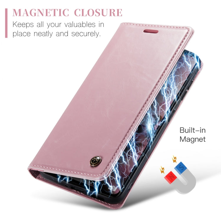 For Xiaomi Redmi Note 12 Pro 5G / Poco X5 Pro CaseMe 003 Crazy Horse Texture Leather Phone Case(Rose Gold) - Xiaomi Cases by CaseMe | Online Shopping South Africa | PMC Jewellery | Buy Now Pay Later Mobicred