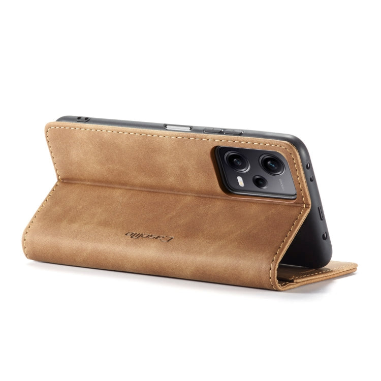 For Xiaomi Redmi Note 12 Pro+ 5G CaseMe 013 Multifunctional Horizontal Flip Leather Phone Case(Brown) - Xiaomi Cases by CaseMe | Online Shopping South Africa | PMC Jewellery | Buy Now Pay Later Mobicred