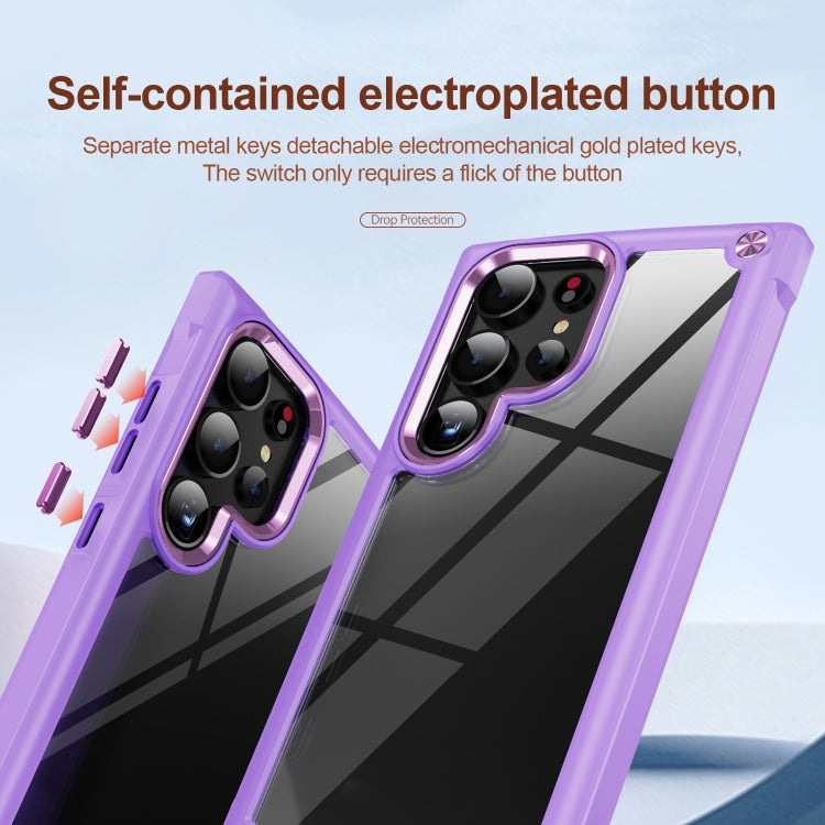 For Samsung Galaxy S24 Ultra 5G TPU + PC Lens Protection Phone Case(Purple) - Galaxy S24 Ultra 5G Cases by PMC Jewellery | Online Shopping South Africa | PMC Jewellery