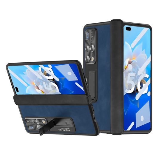 For Huawei Mate X2 5G Napa Texture All-inclusive Phone Case(Blue) - Huawei Cases by PMC Jewellery | Online Shopping South Africa | PMC Jewellery | Buy Now Pay Later Mobicred