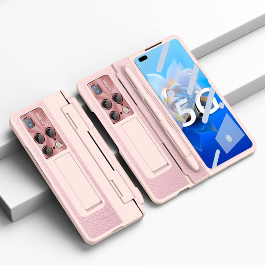 For Huawei Mate X2 Integrated Full Coverage Hinge Phone Case with Stylus(Pink) - Huawei Cases by PMC Jewellery | Online Shopping South Africa | PMC Jewellery | Buy Now Pay Later Mobicred