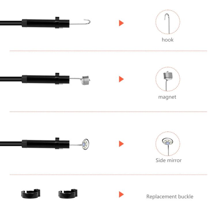 P130 8mm 4.3 inch Dual Camera with Screen Endoscope, Length:2m -  by PMC Jewellery | Online Shopping South Africa | PMC Jewellery | Buy Now Pay Later Mobicred