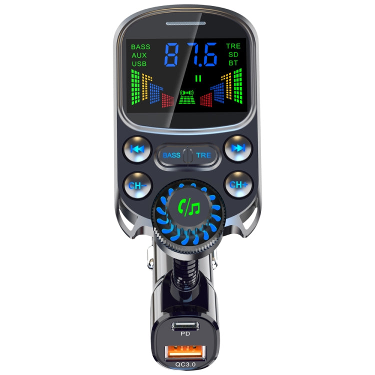 BC86 Colorful Screen Car Bluetooth 5.3 FM Transmitter MP3 Player - Bluetooth Car Kits by PMC Jewellery | Online Shopping South Africa | PMC Jewellery | Buy Now Pay Later Mobicred