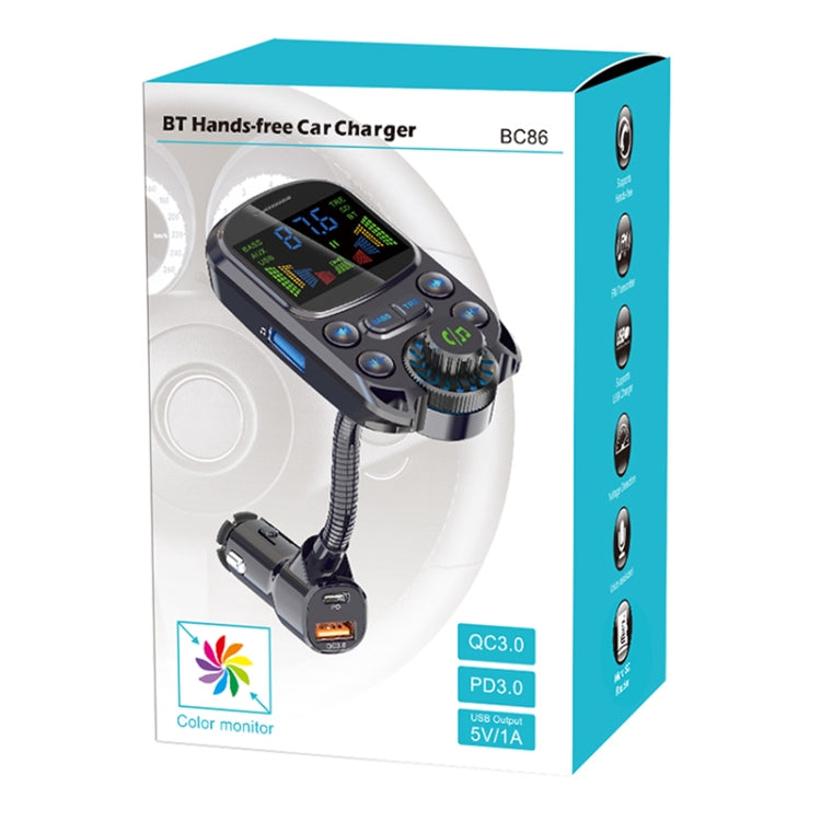 BC86 Colorful Screen Car Bluetooth 5.3 FM Transmitter MP3 Player - Bluetooth Car Kits by PMC TechLife | Online Shopping South Africa | PMC TechLife | Buy Now Pay Later Mobicred