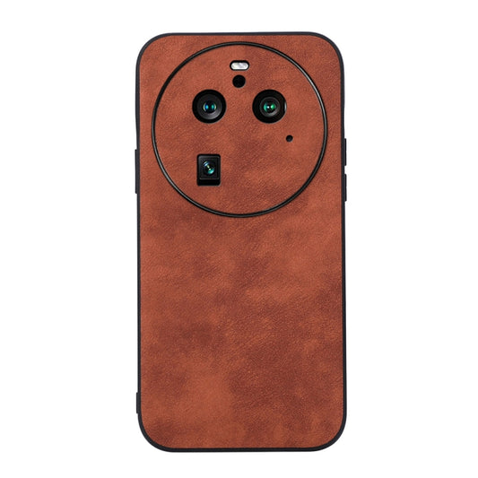 For OPPO Find X6 Pro Morocco Texture PU Phone Case(Brown) - OPPO Cases by PMC Jewellery | Online Shopping South Africa | PMC Jewellery | Buy Now Pay Later Mobicred