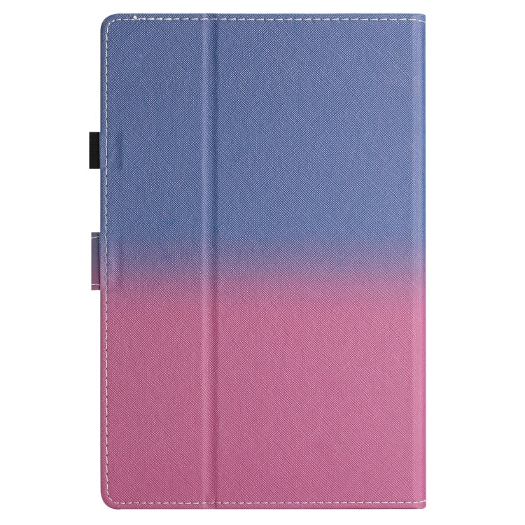 For 10 inch Universal Stitching Gradient Leather Tablet Case(Blue Rose) - 10 - 11 inch by PMC TechLife | Online Shopping South Africa | PMC TechLife | Buy Now Pay Later Mobicred