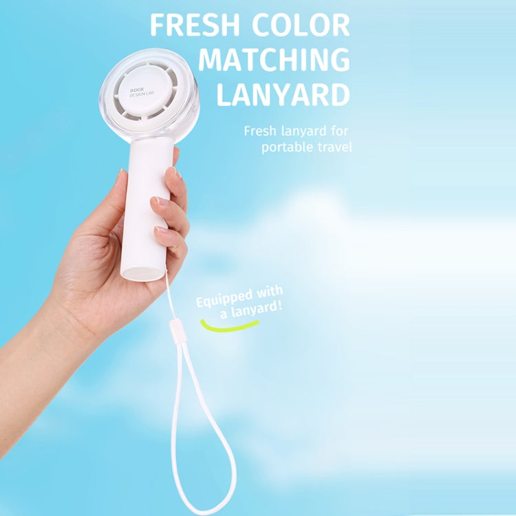 ROCK RST10853 Mini Handheld ElectricTurbo Fan(White) - Electric Fans by ROCK | Online Shopping South Africa | PMC TechLife | Buy Now Pay Later Mobicred