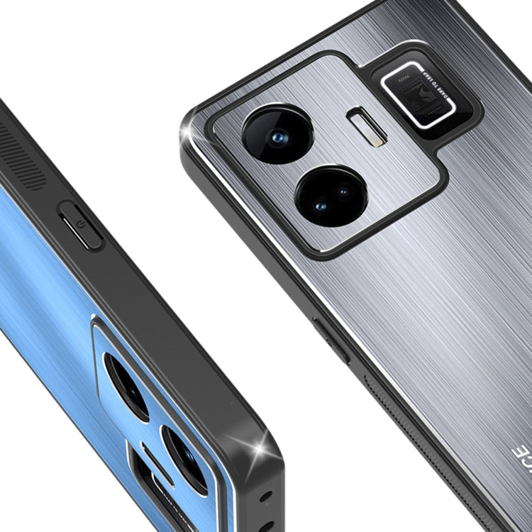For Realme GT Neo 5 Metal Brushed Texture Shockproof Phone Case(Silver) - free shipping - PMC TechLife - Order now!