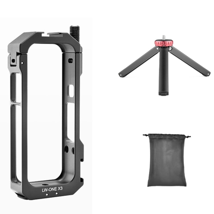 For Insta360 X3 YELANGU LW-ONE X3 Metal Cage Extended Frame Case With T1 Tripod - Mount & Holder by YELANGU | Online Shopping South Africa | PMC Jewellery | Buy Now Pay Later Mobicred