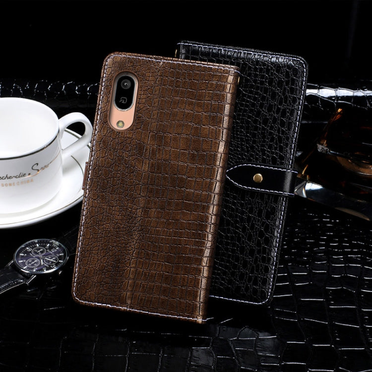 For Sharp Aquos Sense3 Lite idewei Crocodile Texture Horizontal Flip Leather Case with Holder & Card Slots & Wallet(Black) - More Brand by idewei | Online Shopping South Africa | PMC Jewellery | Buy Now Pay Later Mobicred