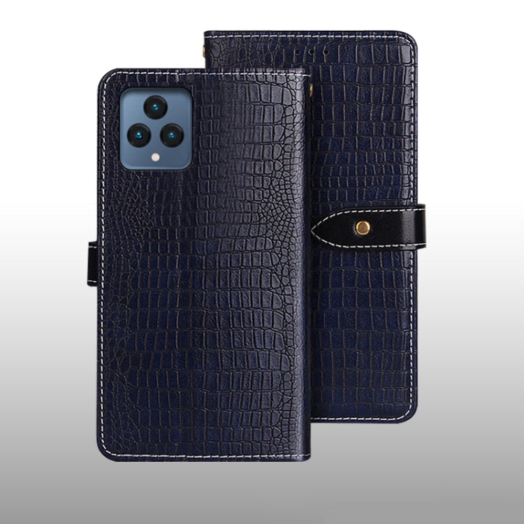 For T-Mobile REVVL 6 5G idewei Crocodile Texture Leather Phone Case(Dark Blue) - More Brand by idewei | Online Shopping South Africa | PMC Jewellery | Buy Now Pay Later Mobicred