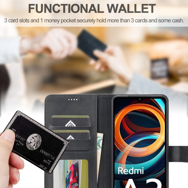 For Xiaomi Redmi A3 LC.IMEEKE Calf Texture Leather Phone Case(Black) - free shipping - PMC TechLife - Order now!