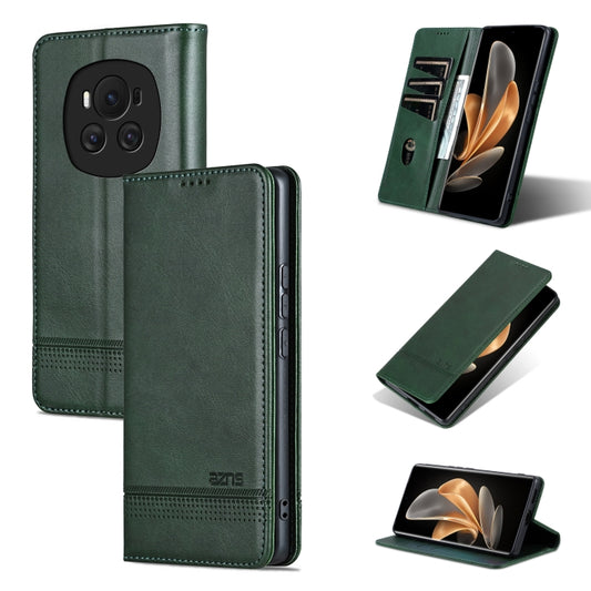 For Honor Magic6 AZNS Magnetic Calf Texture Flip Leather Phone Case(Dark Green) - Honor Cases by AZNS | Online Shopping South Africa | PMC Jewellery | Buy Now Pay Later Mobicred