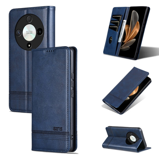 For Honor Magic6 Lite 5G/X9b AZNS Magnetic Calf Texture Flip Leather Phone Case(Dark Blue) - Honor Cases by AZNS | Online Shopping South Africa | PMC Jewellery | Buy Now Pay Later Mobicred