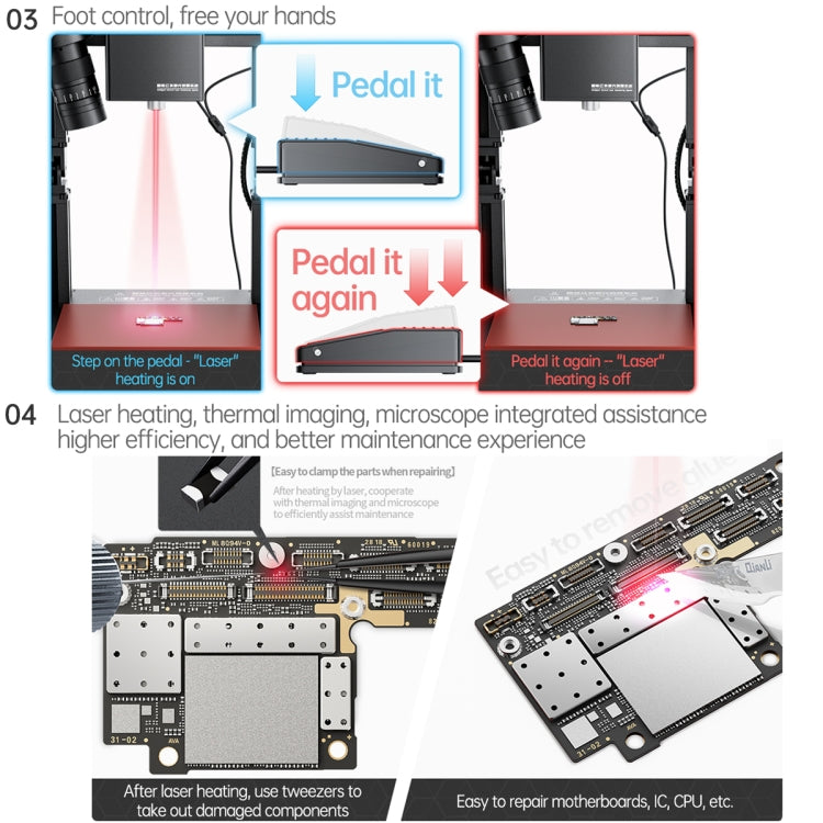 Mega-idea Intelligent Infrared Laser Desoldering Machine, Model:Without Microscope Set(US Plug) - Separation Equipment by QIANLI | Online Shopping South Africa | PMC Jewellery | Buy Now Pay Later Mobicred