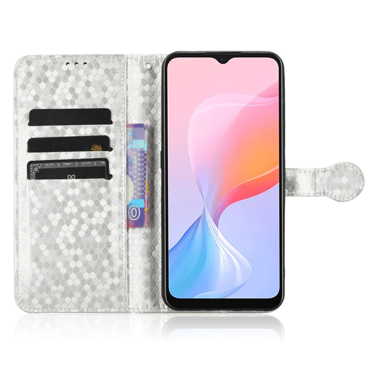 For Blackview A85 Honeycomb Dot Texture Leather Phone Case(Silver) - More Brand by PMC Jewellery | Online Shopping South Africa | PMC Jewellery | Buy Now Pay Later Mobicred