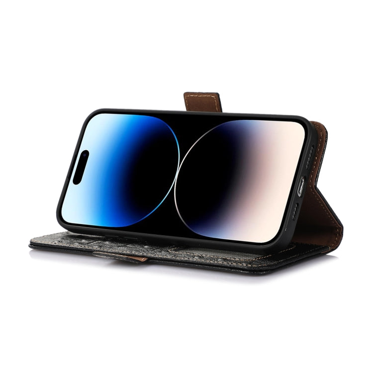For Google Pixel 8 Pro Ostrich Pattern Genuine Leather RFID Phone Case(Black) - Google Cases by PMC TechLife | Online Shopping South Africa | PMC TechLife | Buy Now Pay Later Mobicred