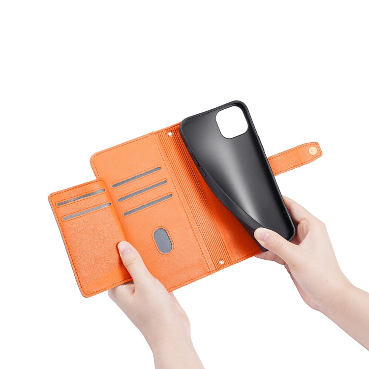 For Honor X5 4G Sheep Texture Cross-body Zipper Wallet Leather Phone Case(Orange) - Honor Cases by PMC TechLife | Online Shopping South Africa | PMC TechLife | Buy Now Pay Later Mobicred