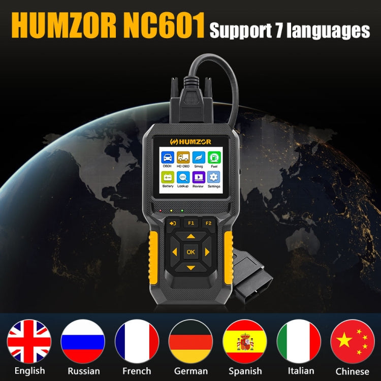 HUMZOR NC601 12-24V Car and Truck OBD2 Scan Tool Diagnostic Tool - Code Readers & Scan Tools by PMC Jewellery | Online Shopping South Africa | PMC Jewellery | Buy Now Pay Later Mobicred