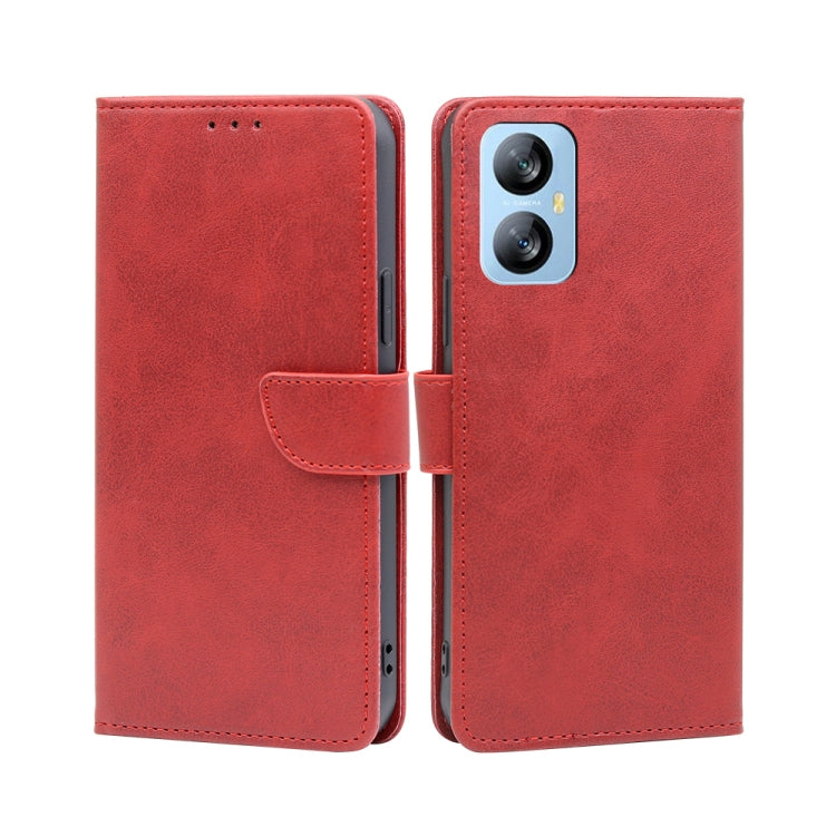 For Blackview A52 Calf Texture Buckle Flip Leather Phone Case(Red) - More Brand by PMC Jewellery | Online Shopping South Africa | PMC Jewellery | Buy Now Pay Later Mobicred