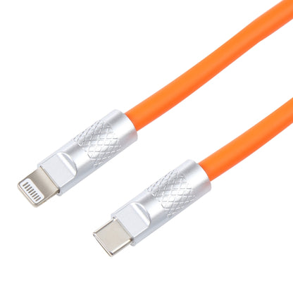 Mech Series 120W USB-C / Type-C to 8 Pin Metal Plug Silicone Fast Charging Data Cable, Length: 1.2m(Orange) - 2 in 1 Cable by PMC Jewellery | Online Shopping South Africa | PMC Jewellery | Buy Now Pay Later Mobicred