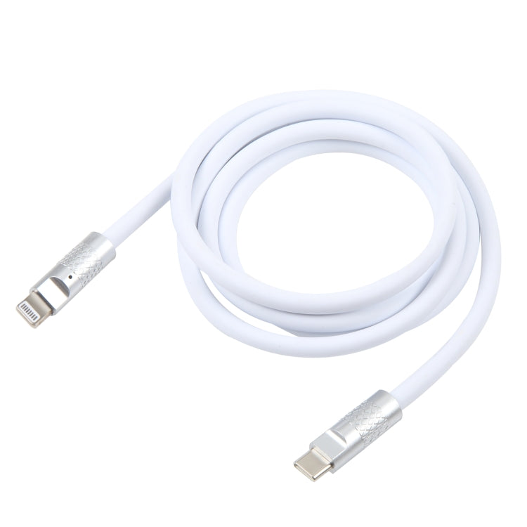 Mech Series 120W USB-C / Type-C to 8 Pin Metal Plug Silicone Fast Charging Data Cable, Length: 1.2m(White) - 2 in 1 Cable by PMC Jewellery | Online Shopping South Africa | PMC Jewellery | Buy Now Pay Later Mobicred