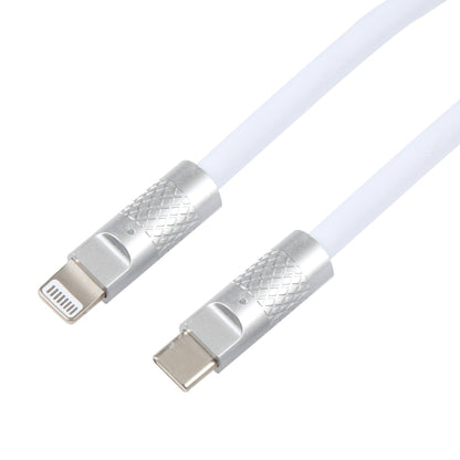 Mech Series 120W USB-C / Type-C to 8 Pin Metal Plug Silicone Fast Charging Data Cable, Length: 1.2m(White) - 2 in 1 Cable by PMC Jewellery | Online Shopping South Africa | PMC Jewellery | Buy Now Pay Later Mobicred