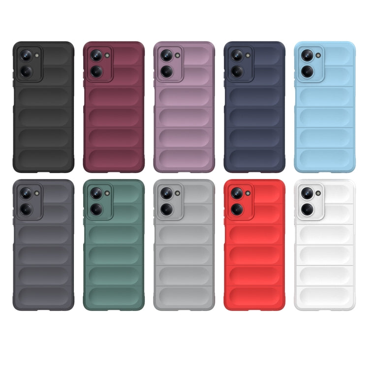 For Realme 10 Pro 5G Magic Shield TPU + Flannel Phone Case(Grey) - Realme Cases by PMC Jewellery | Online Shopping South Africa | PMC Jewellery | Buy Now Pay Later Mobicred