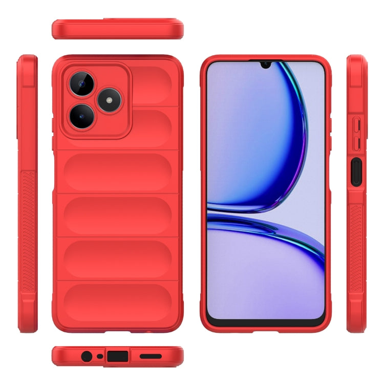 For Realme C53 4G Magic Shield TPU + Flannel Phone Case(Wine Red) - Realme Cases by PMC Jewellery | Online Shopping South Africa | PMC Jewellery | Buy Now Pay Later Mobicred